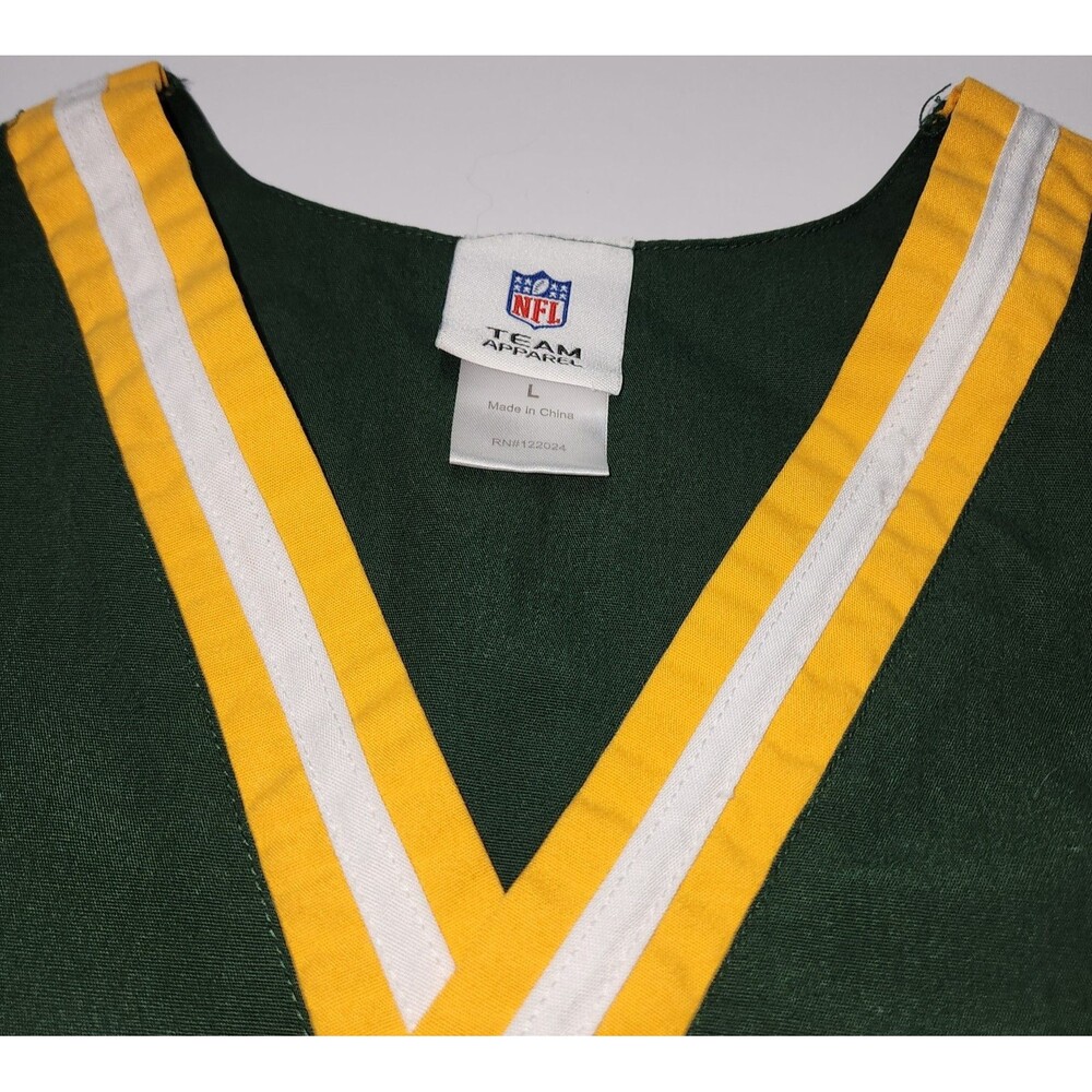 Green Bay Packers NFL Team Apparel Scrubs Pair Top & Bottom Men's Large EUC - Picture 5 of 15